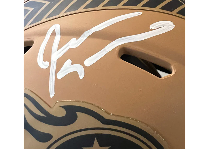 Jevon Kearse Signed Tennessee Titans STS Mini Football Helmet JSA