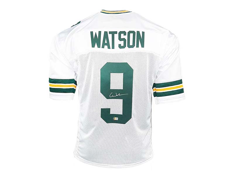 Christian Watson Signed Green Bay Custom White Football Jersey (Beckett)