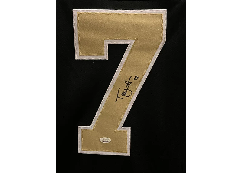 Taysom Hill Signed New Orleans Custom Black Football Jersey JSA