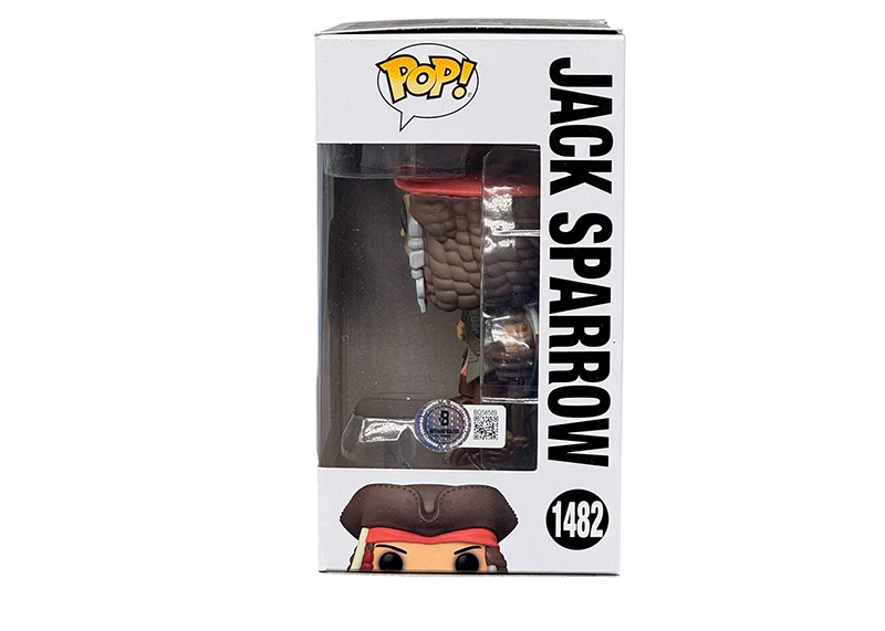 Johnny Depp Signed Jack Sparrow 1482 Funko POP Pirates Caribbean Beckett BAS COA