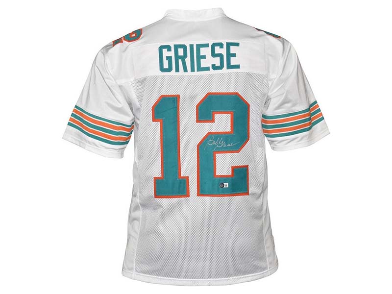 Bob Griese Autographed Miami ProStyle White Football Jersey (Beckett)