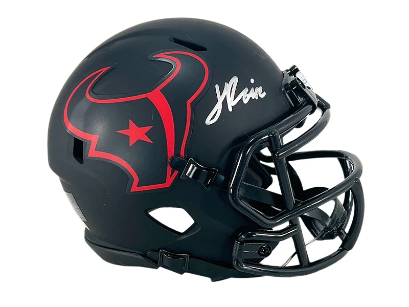 Jalen Pitre Signed Houston Texans Eclipse Speed Mini Football Helmet (JSA)