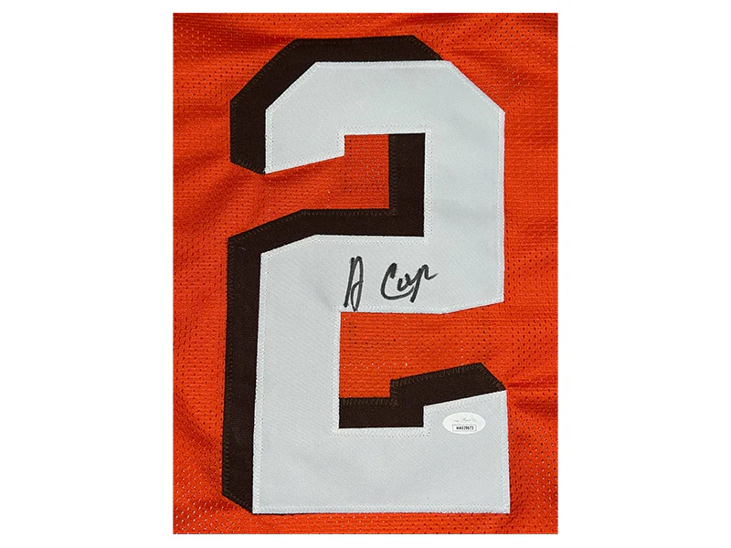 Amari Cooper Autographed Cleveland Pro Style Orange Football Jersey (JSA)
