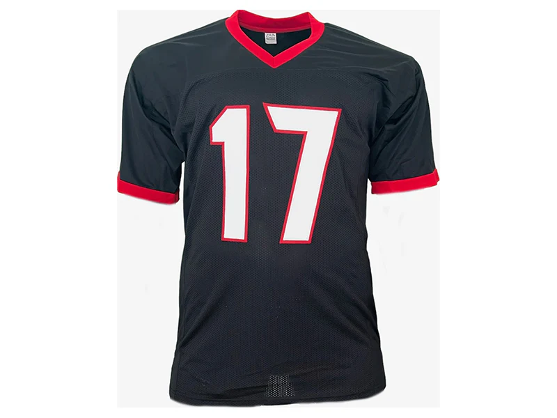 Nakobe Dean Autographed Georgia Collage Black Football Jersey (JSA)