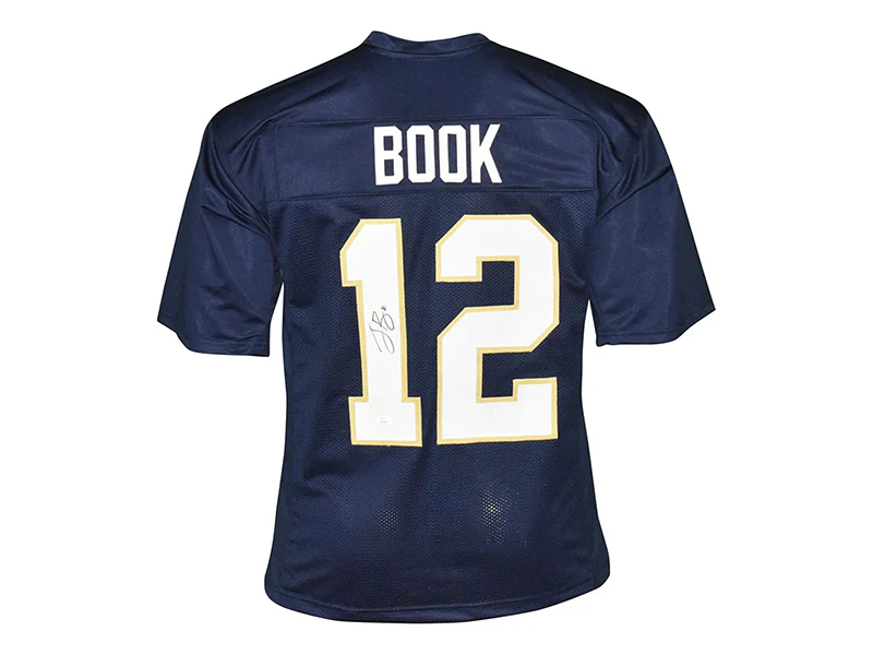 Ian Book Autographed College Style Blue Football Jersey (JSA)