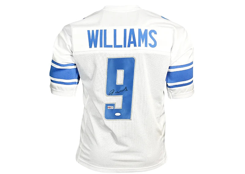 Jameson Williams Signed Detroit Custom White Football Jersey (JSA)