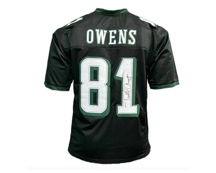 Terrell Owens Autographed Philadelphia Custom Black Football Jersey (JSA)
