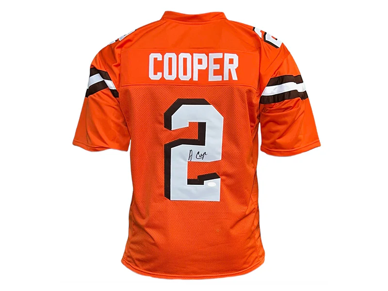 Amari Cooper Autographed Cleveland Pro Style Orange Football Jersey (JSA)
