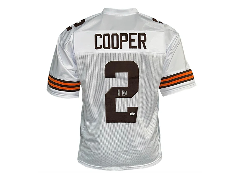 Amari Cooper Autographed Cleveland Pro Style White Football Jersey (JSA)