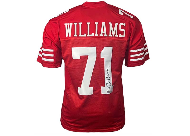 Trent Williams Autographed San Francisco Custom Red Football Jersey JSA