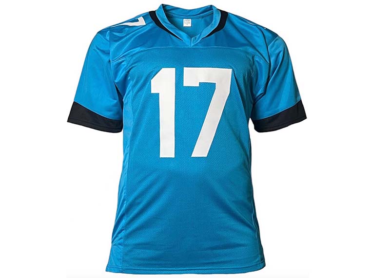 Evan Engram Signed Jacksonville Custom Teal Football Jersey Beckett