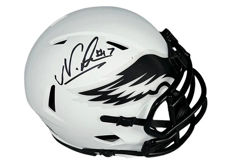 Nakobe Dean Philadelphia Eagles Autographed Lunar Mini Helmet (JSA)