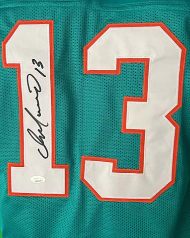 Dan Marino Autographed Miami Teal Custom Football Jersey (JSA)