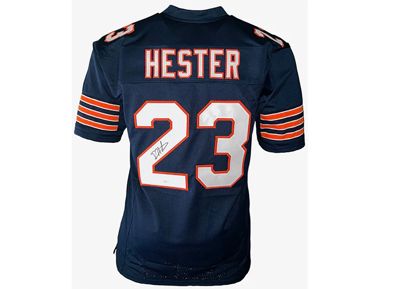 Devin Hester Signed Chicago Custom blue Football Jersey JSA