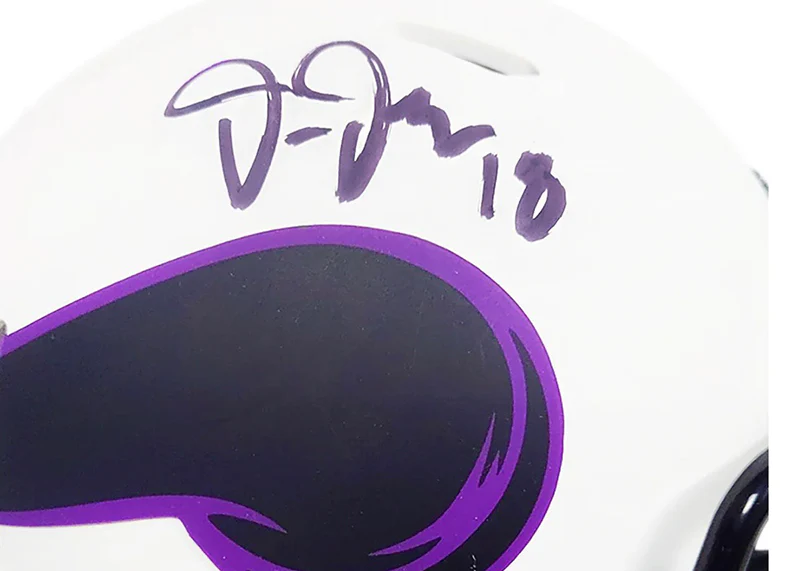 Justin Jefferson Signed Minnesota Vikings Lunar Eclipse Speed Mini Football Helmet (Beckett)