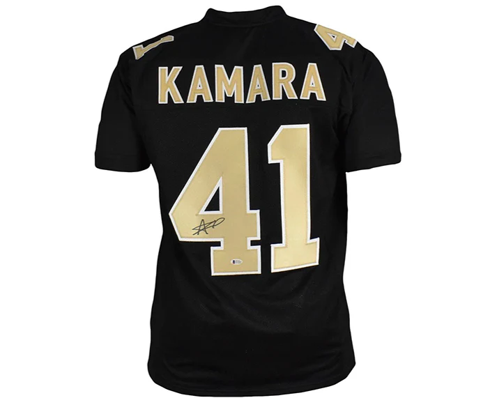 Alvin Kamara Signed New Orleans Custom Black Football Jersey (Beckett)