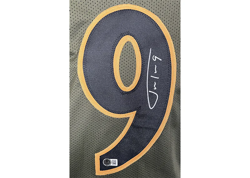 Justin Tucker Signed Baltimore Custom Green Salute To Service Football Jersey (Beckett)