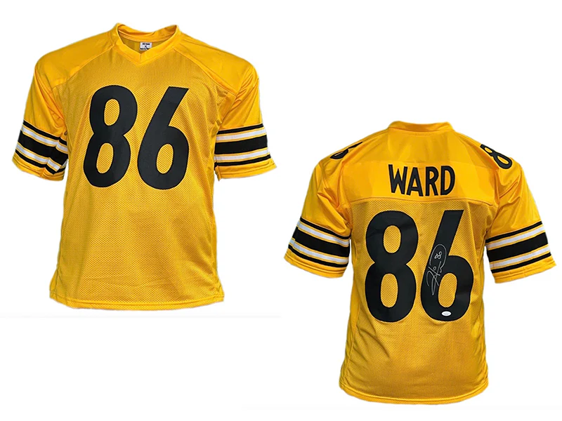 Hines Ward Autographed Pittsburgh Pro Style Yellow Football Jersey (JSA)