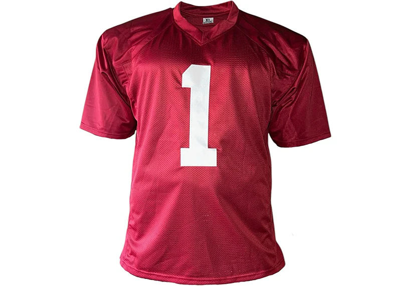 Nick Saban Signed Alabama Custom Red College Football Jersey JSA
