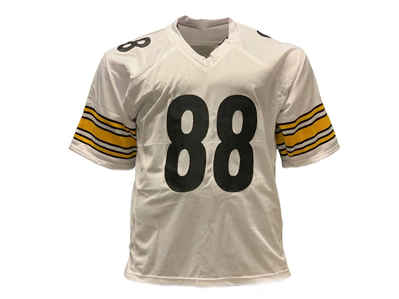 Pat Freiermuth Autographed Pittsburgh Pro Style White Football Jersey (Beckett)