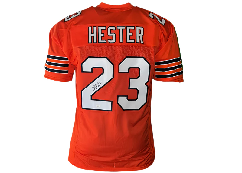 Devin Hester Signed Chicago Orange Custom Football Jersey JSA