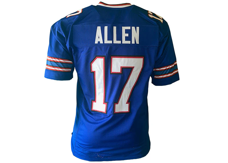 Josh Allen Custom Unsigned Blue Football Jersey