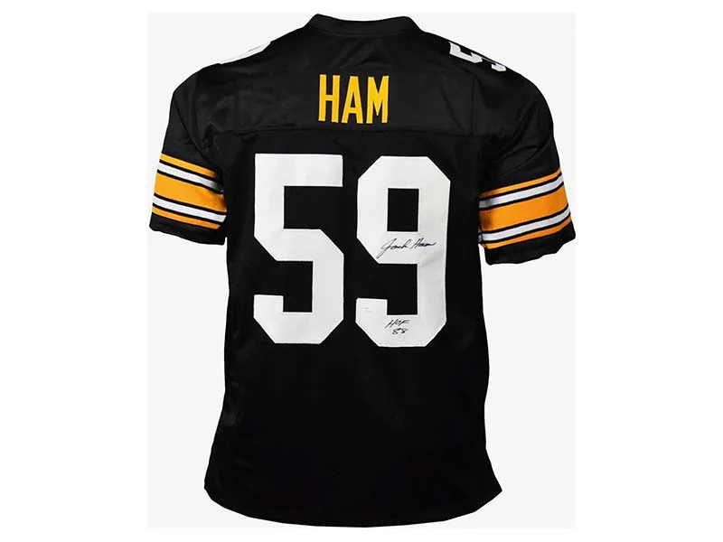Jack Ham Signed Pittsburgh HOF 88 Custom Black Football Jersey (JSA)