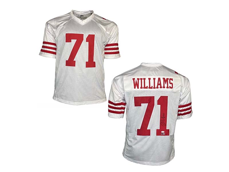 Trent Williams Autographed San Francisco Custom White Football Jersey JSA