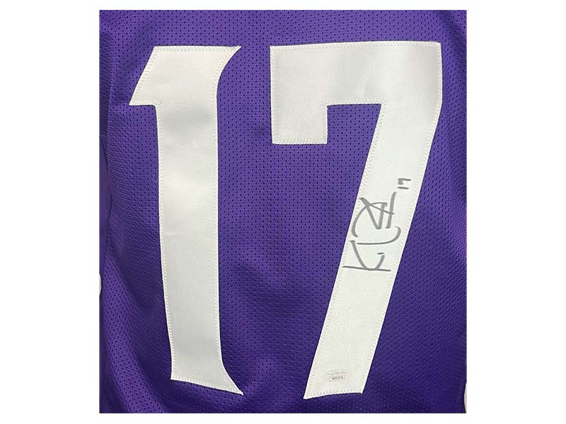 K.J. (KJ) Osborn Signed Minnesota Custom Purple Football Jersey JSA