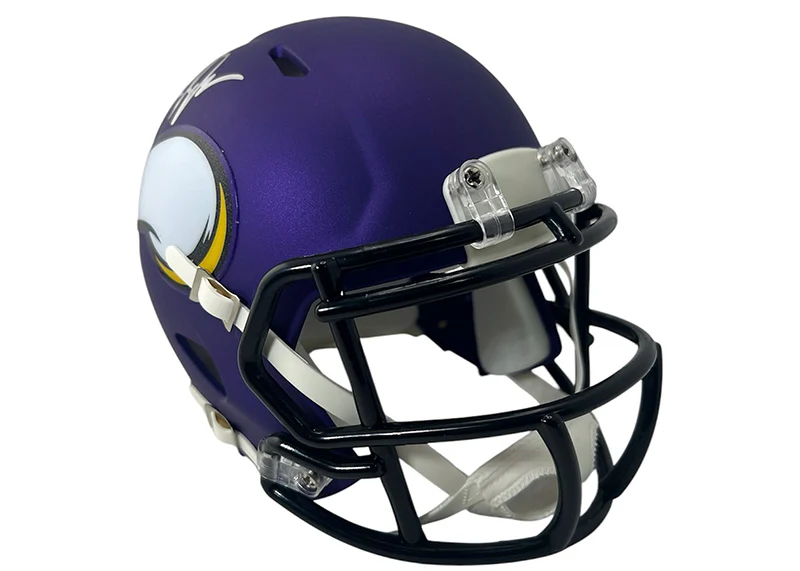Justin Jefferson Autographed Minnesota Vikings Speed Mini Helmet Beckett