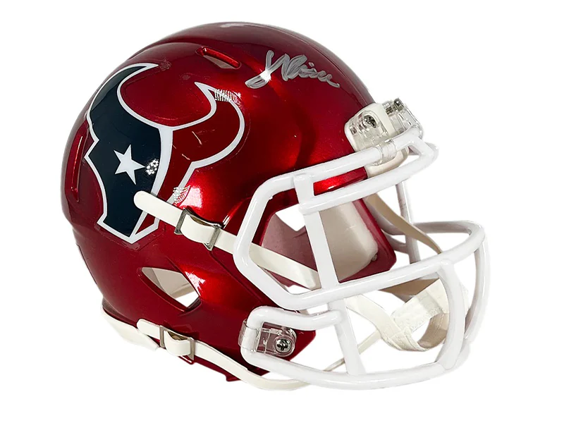 Jalen Pitre Signed Houston Texans Flash Speed Mini Football Helmet (JSA)