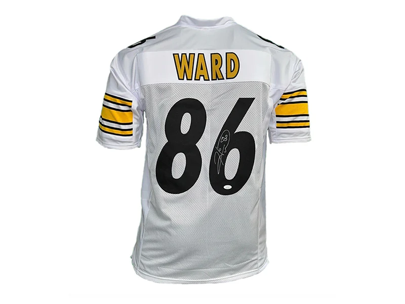 Hines Ward Autographed Pittsburgh White Pro Style Football Jersey (JSA)