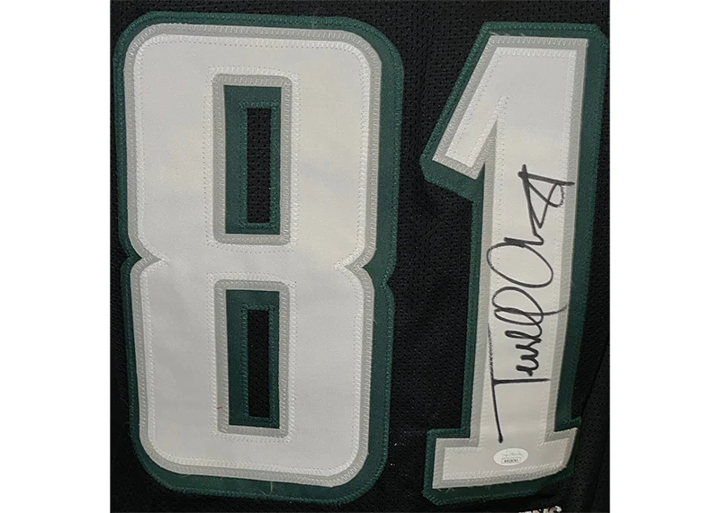 Terrell Owens Autographed Philadelphia Custom Black Stat Football Jersey (JSA)