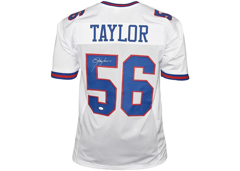 Lawrence Taylor Signed New York Custom White Football Jersey JSA