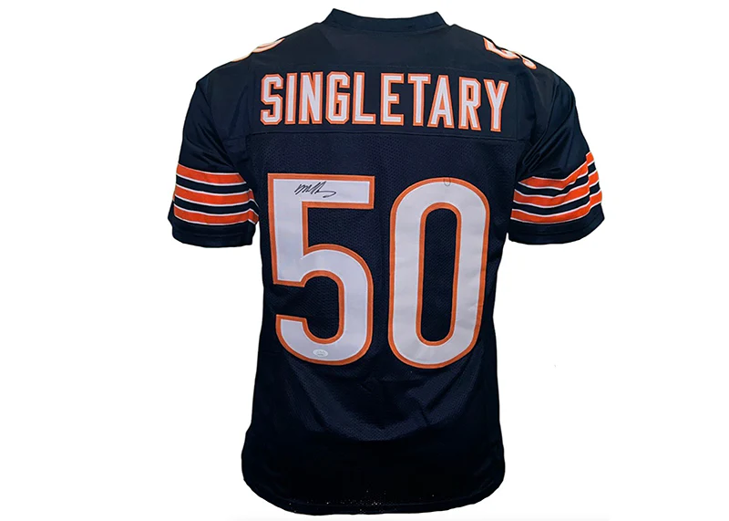 Mike Singletary Signed Chicago Custom Blue Football Jersey JSA
