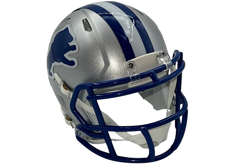 Barry Sanders Signed Detroit Lions Speed Mini 83-02 Throwback Helmet JSA