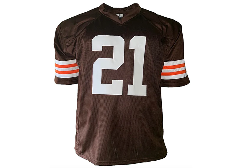 Denzel Ward Signed Cleveland Custom Brown Football Jersey JSA
