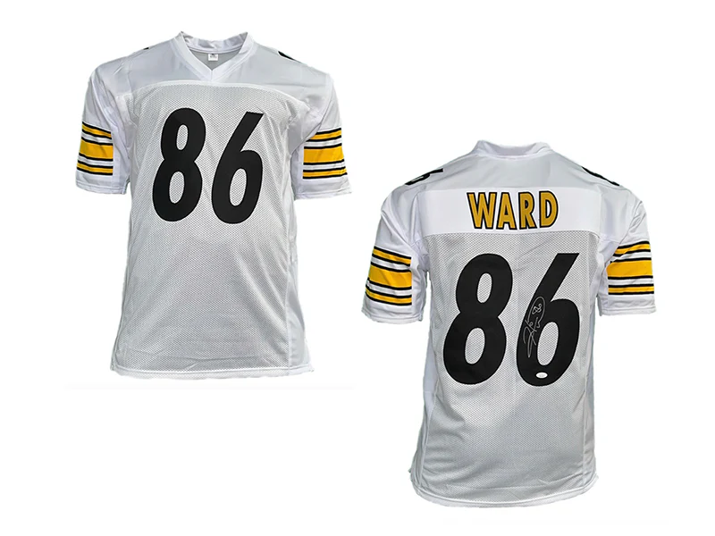 Hines Ward Autographed Pittsburgh White Pro Style Football Jersey (JSA)