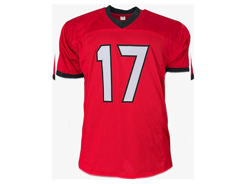 Nakobe Dean Autographed Georgia Collage Red Football Jersey (JSA