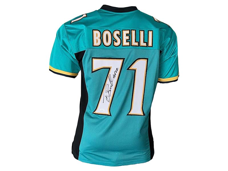 Tony Boselli Autographed Jacksonville Pro Style Teal Football Jersey JSA
