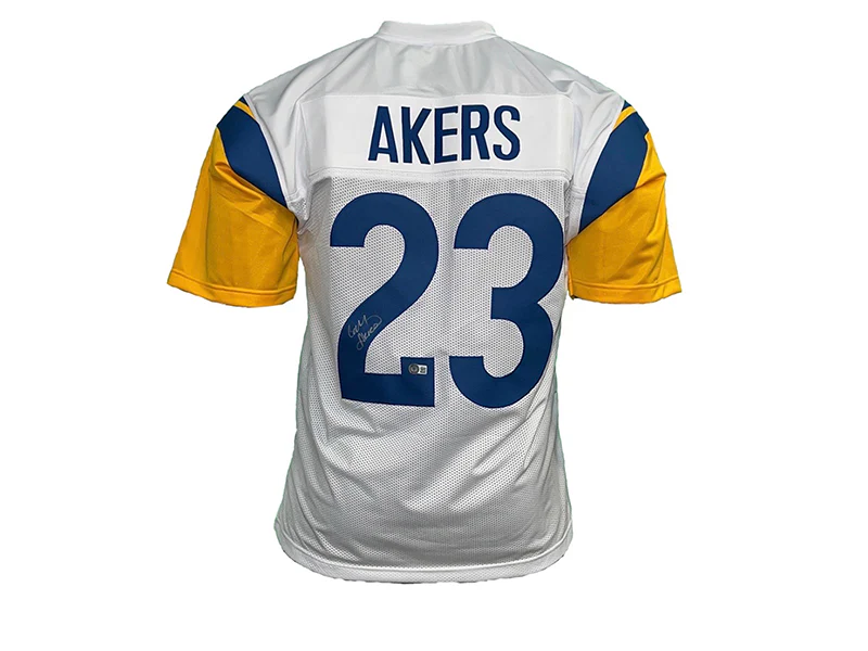 Cam Akers Autographed Los Angeles Pro Style White Football Jersey Beckett