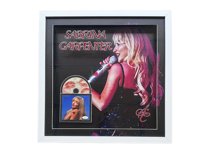Sabrina Carpenter Signed 21x21 3D Light Up Framed CD JSA