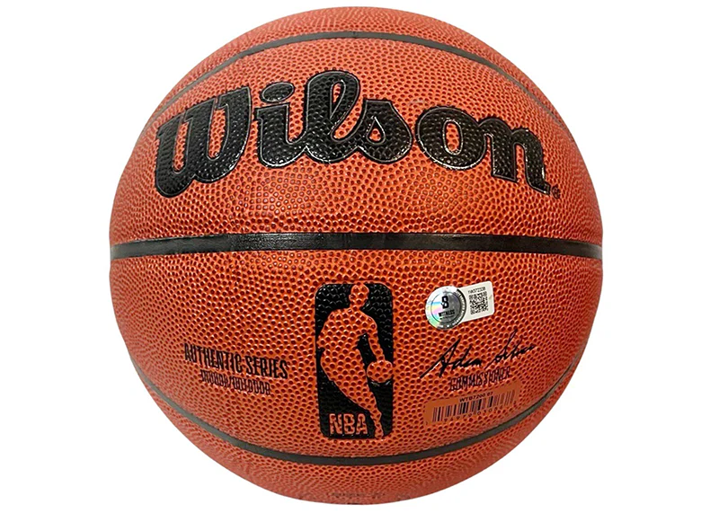 Kristaps Porzi??is Signed Wilson Authentic Series Basketball (Beckett)