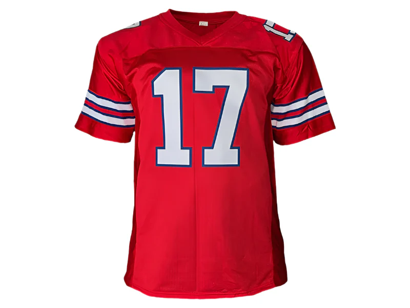 Josh Allen Autographed Buffalo Pro Style Red Football Jersey Beckett