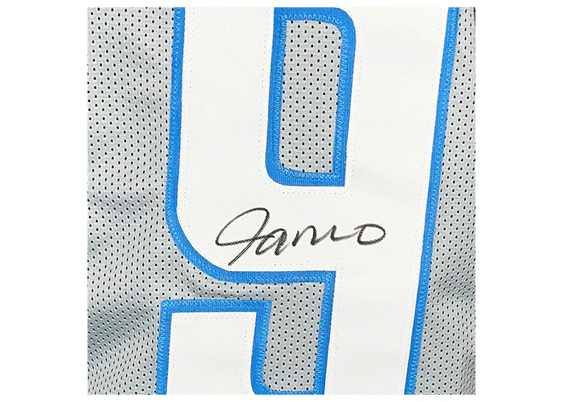 Jameson Williams Signed Detroit Custom Grey Football Jersey Beckett