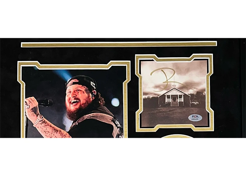 Jelly Roll Signed Whitsitt Chapel CD 26x20 Frame PSA