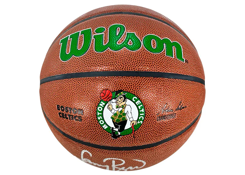 Larry Bird Signed Boston Celtics Wilson NBA Team Logo Basketball Beckett