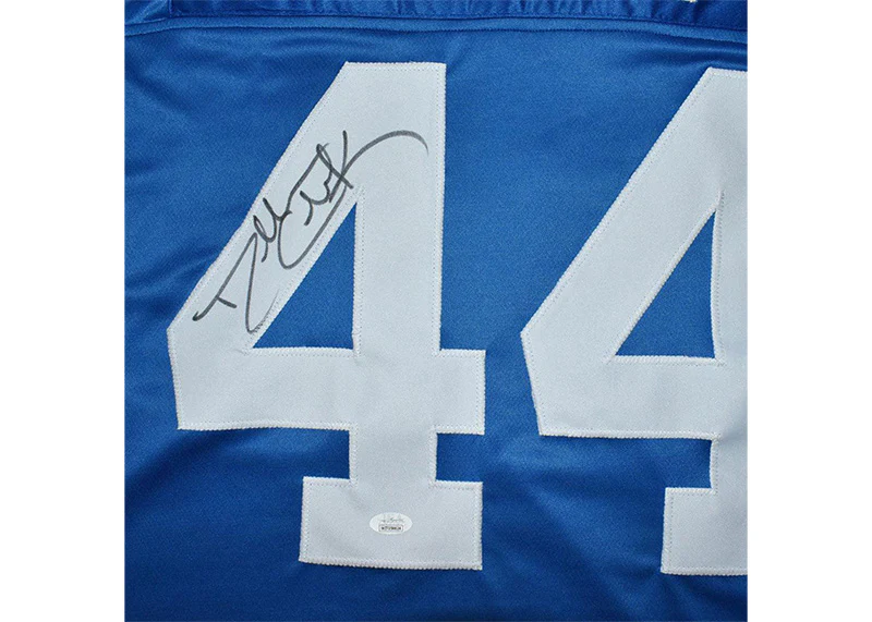 Dallas Clark Signed Indianapolis Custom Blue Football Jersey Beckett