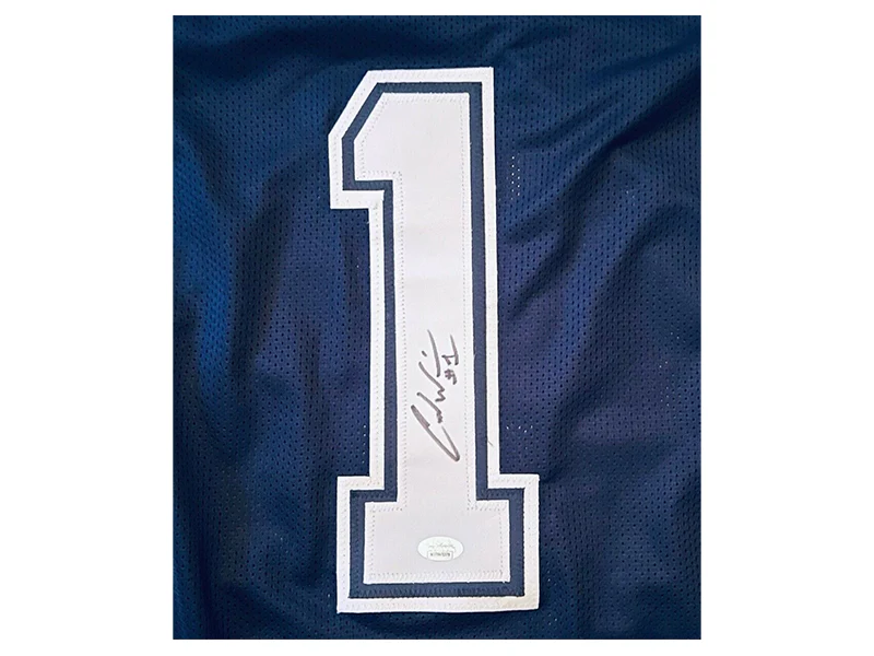 Cedrick Wilson Jr. Autographed Dallas Blue Jersey (JSA)