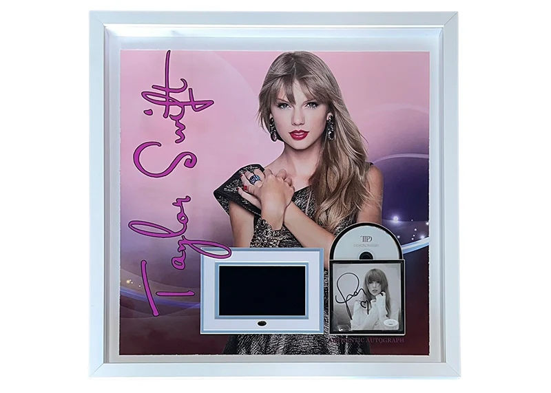 Taylor Swift Signed 3D With With Playable Video 25x25 Framed CD JSA